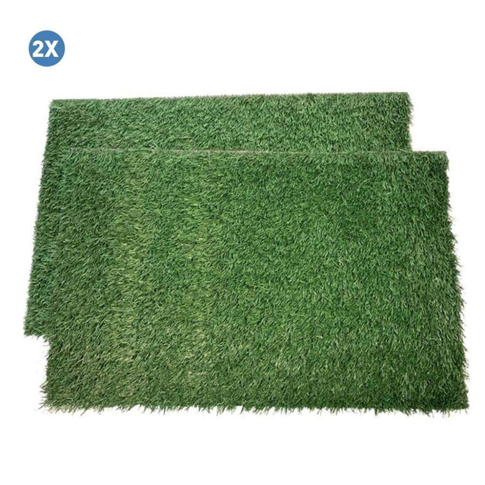 Pet Grass Training Potty Grass Mat - 2 Pieces