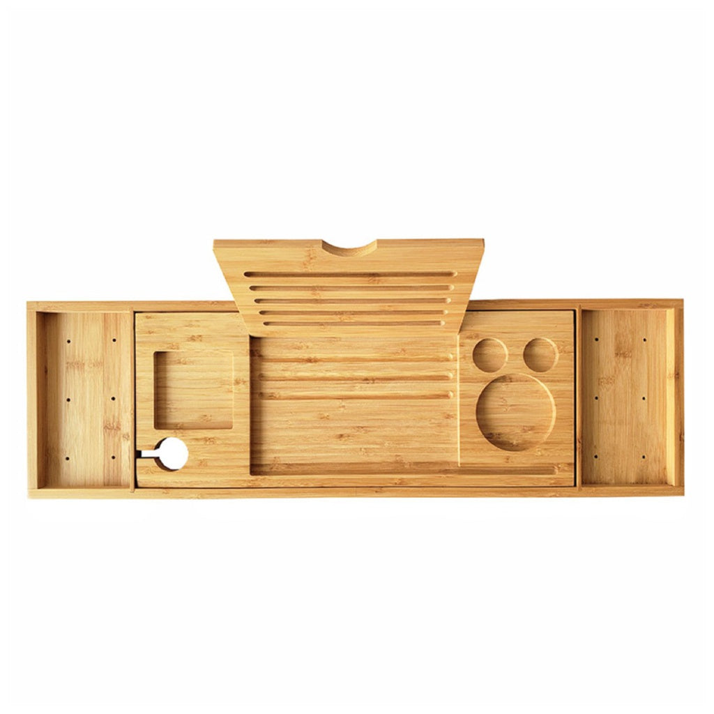 Expandable Bamboo Bathtub Caddy Trays