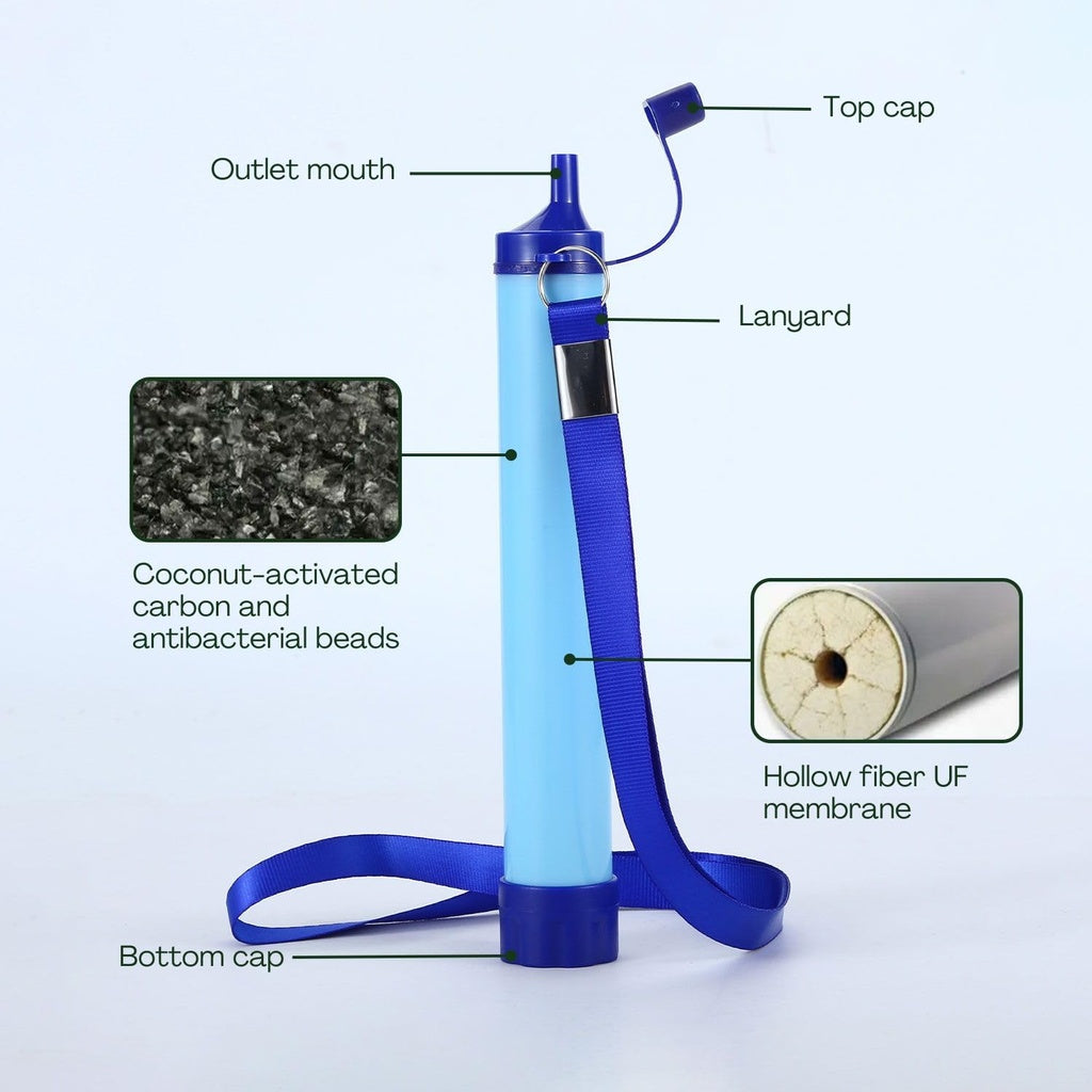 Ultralight and Durable Water Filter Straw