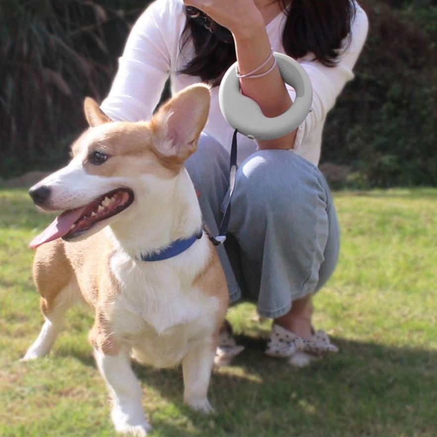 Doughnut Dog Leash with USB and LED - White