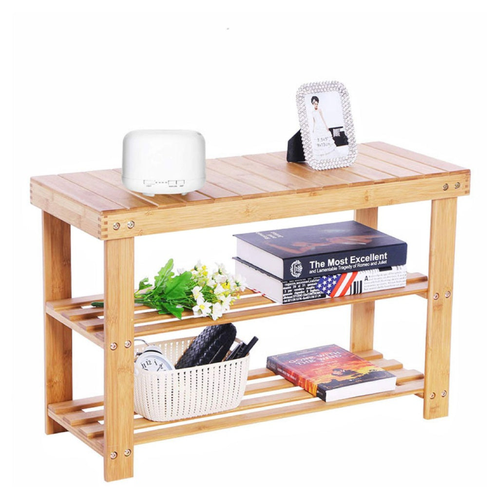 2-Tiers Bamboo Bench 70cms