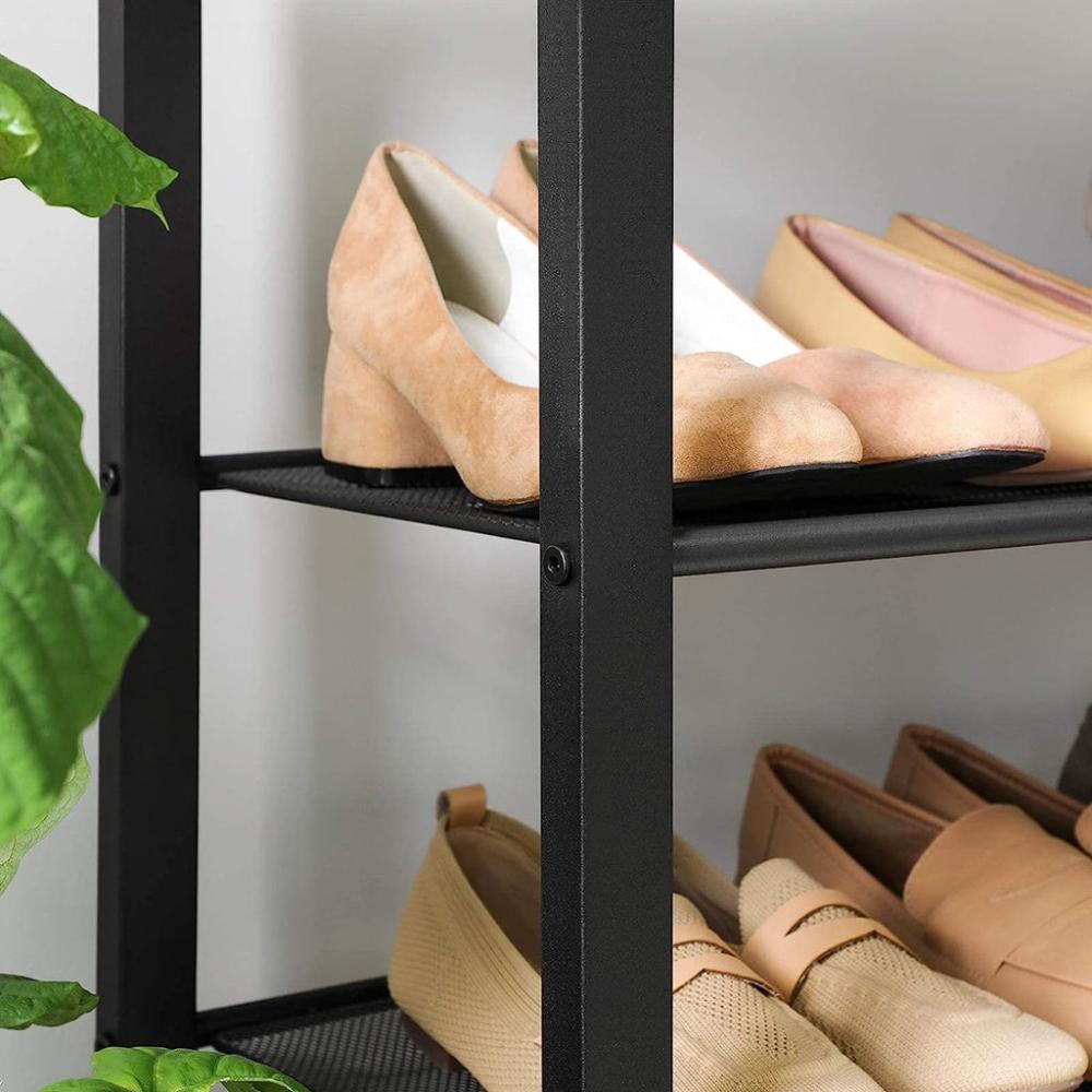 Shoe Rack Organizer with 4 Mesh Shelves