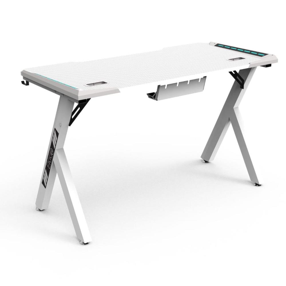 RGB Gaming Desk Y Shape White - 140cms