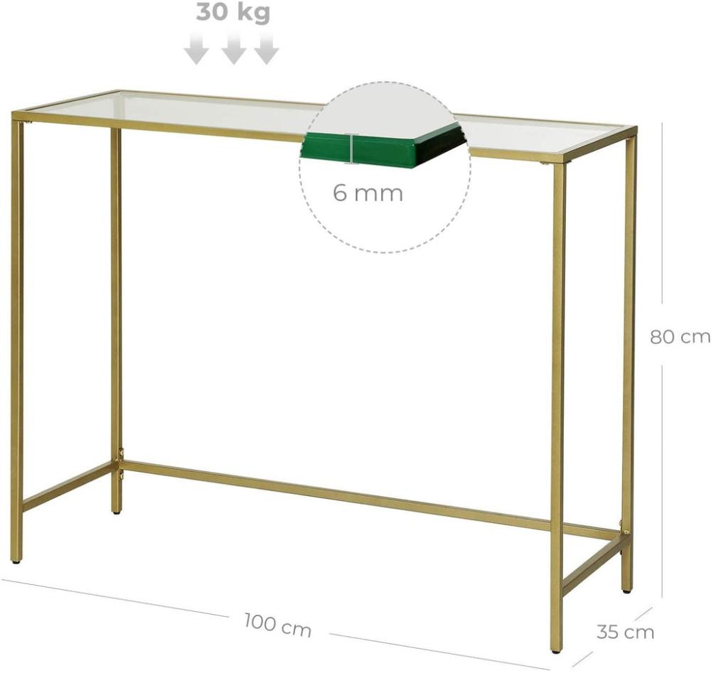 Tempered Glass Top Console Table