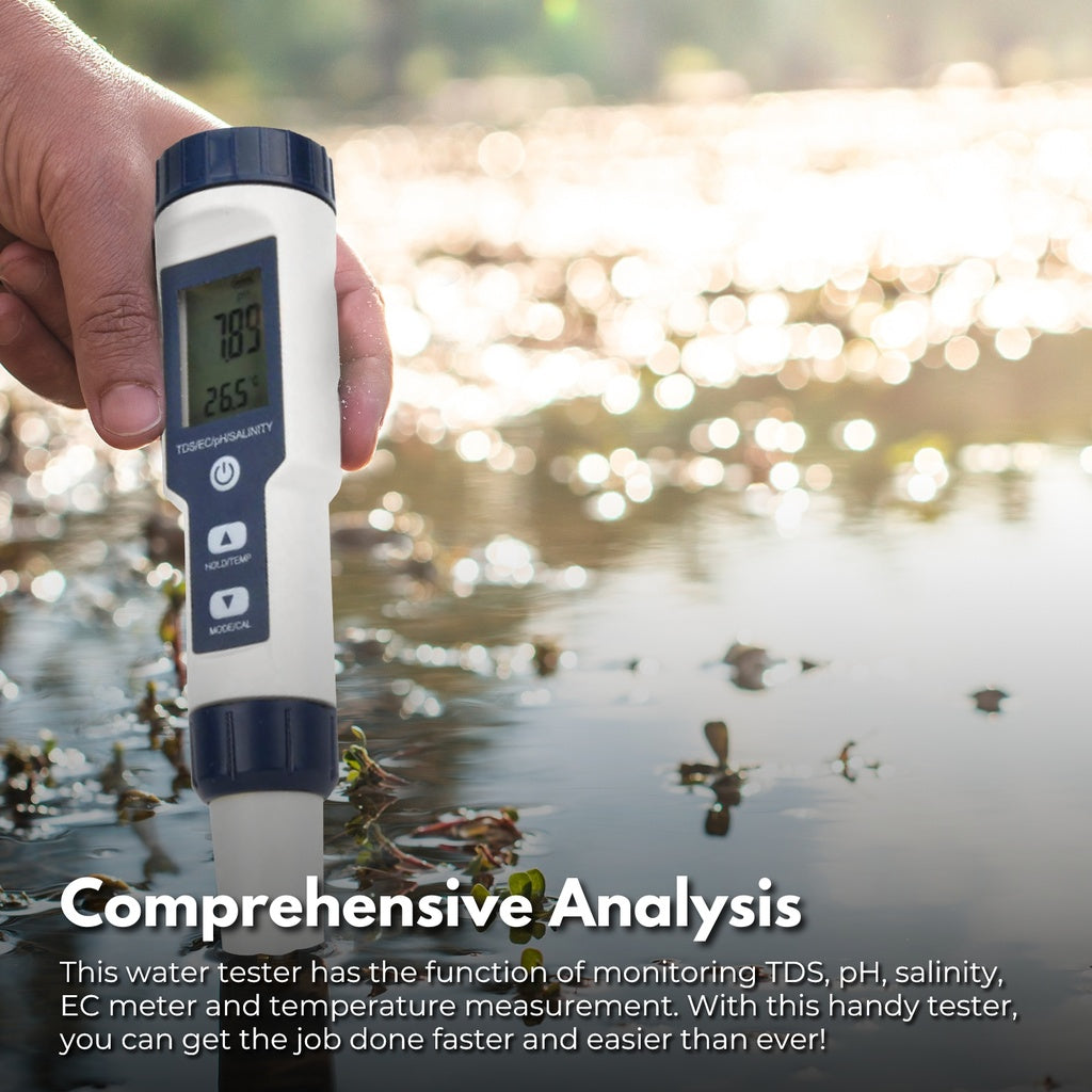 5 in 1 Digital Water Quality TDS Salinity pH Tester