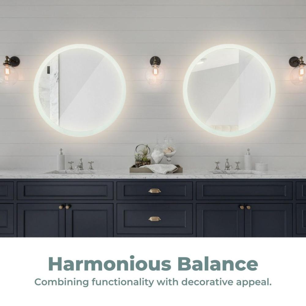 Round Sleek LED Mirror - 80cms