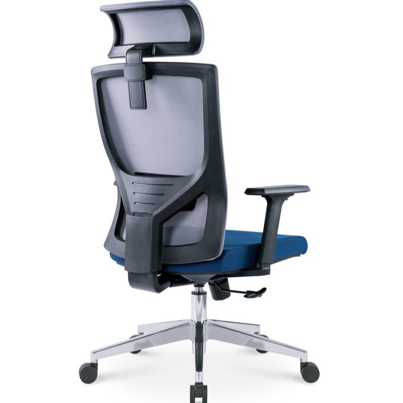 Ergonomic Durable Office Chair (Grey & Blue)