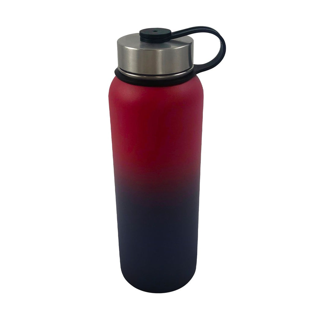 Vacuum Insulated Water Bottle 3 Lids 40OZ (Red Purple)