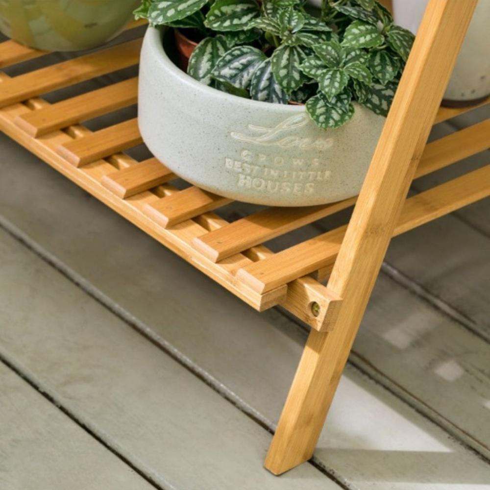 Bamboo Plant Stand 3 Tier - Light Brown