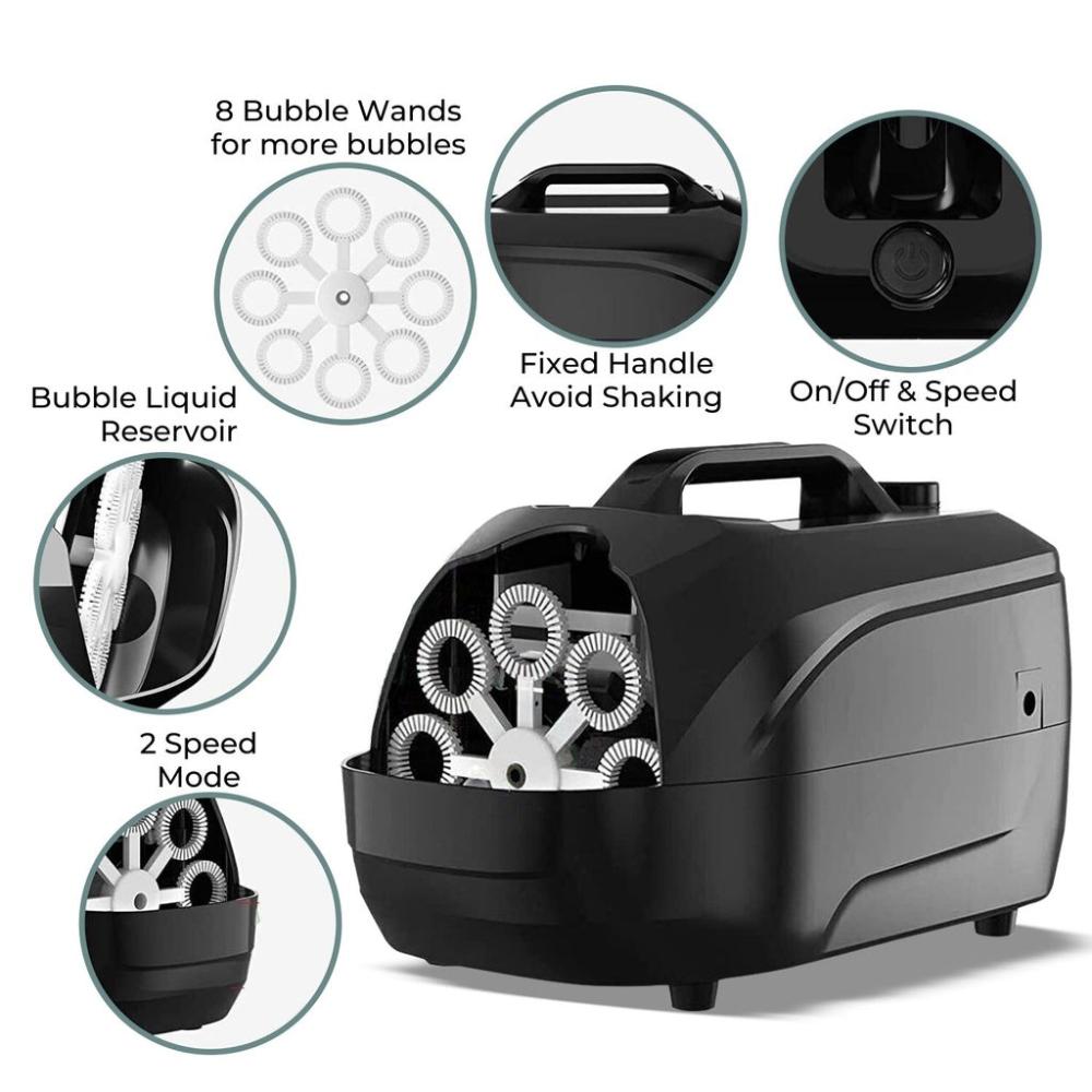 Automatic Bubble Blower Machine for Kids (Black)