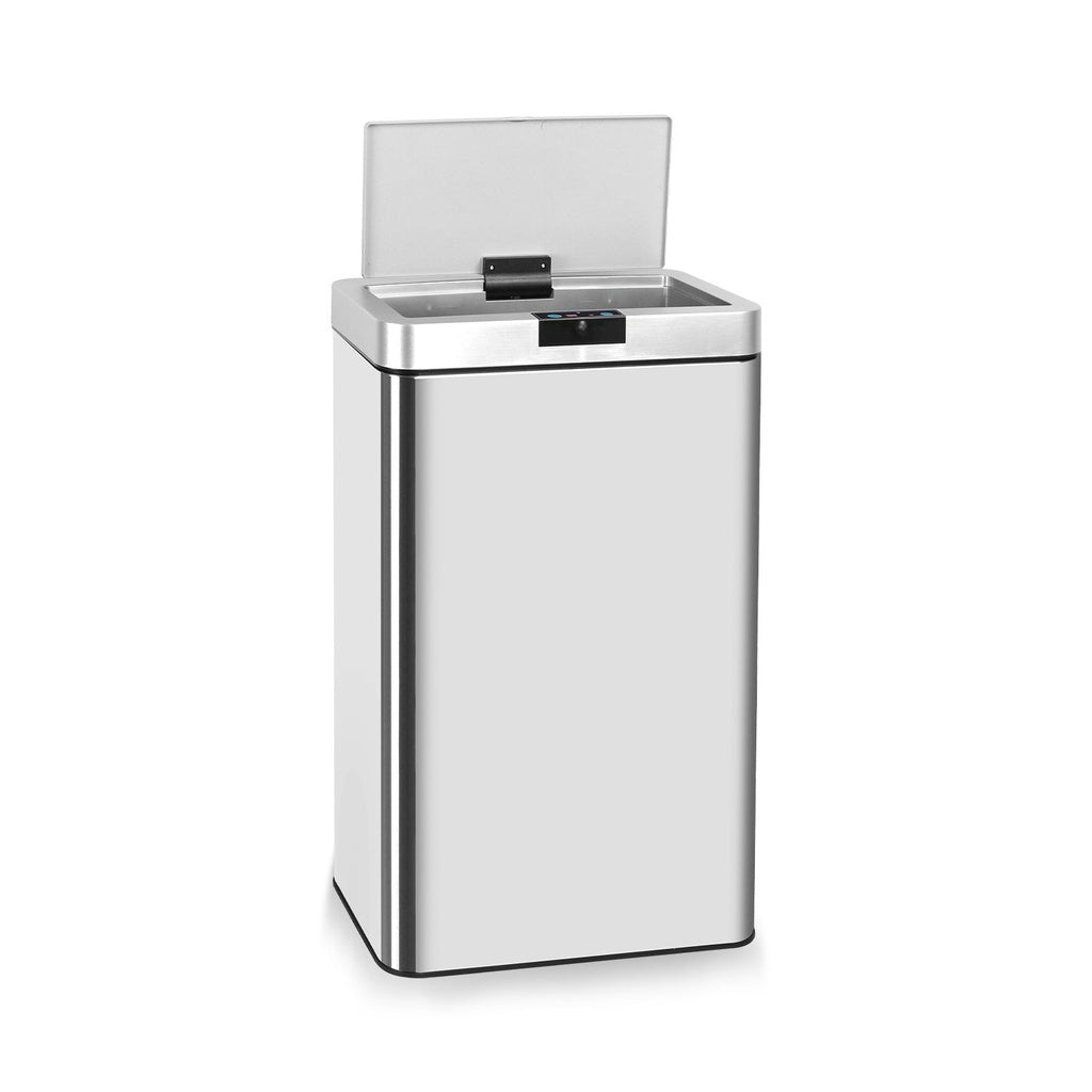 Wide Silver Square Sensor Bin - 70L