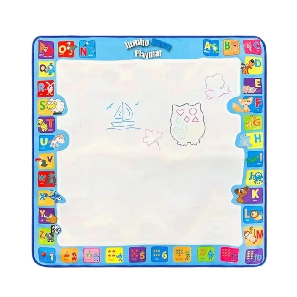 Kids Water Paint Mat with Alphabet and Animals Design (1m x 1m)