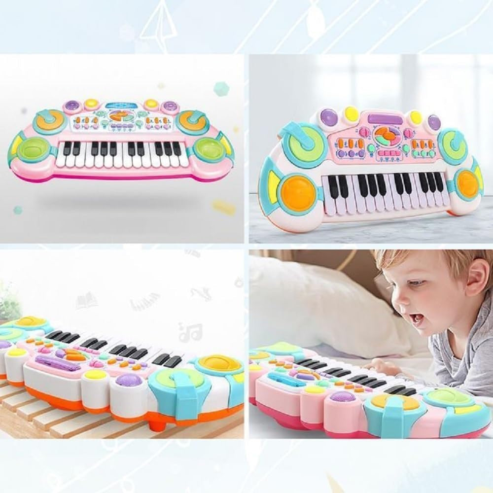 Kids Toy Musical Electronic Piano Keyboard (Pink)