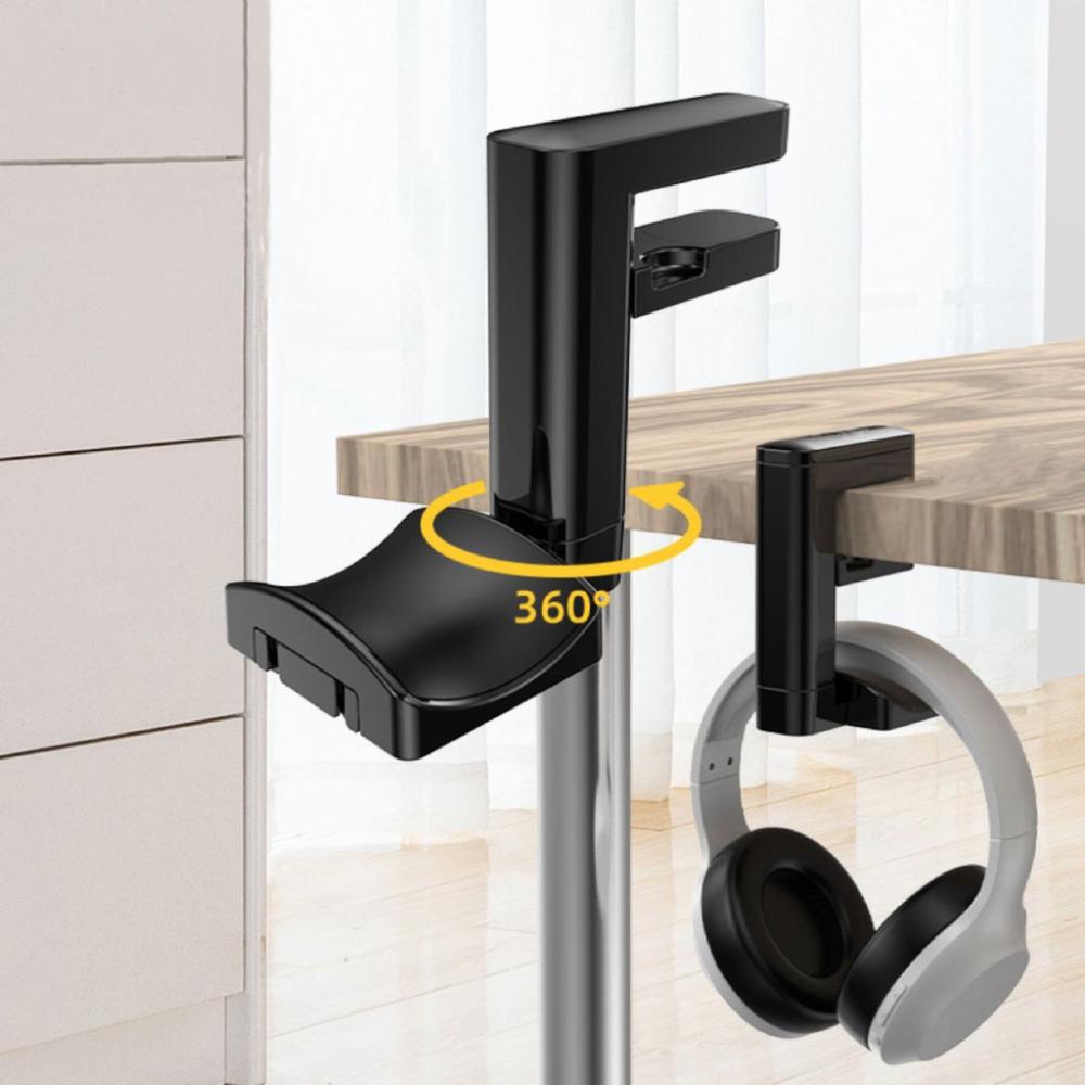 Multifunction Headphone Stand & Hanger (Black)