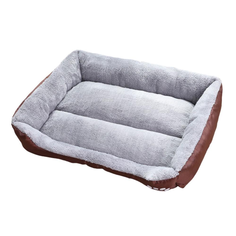 Superior Durability Pet Bed Square Large Size (Coffee)