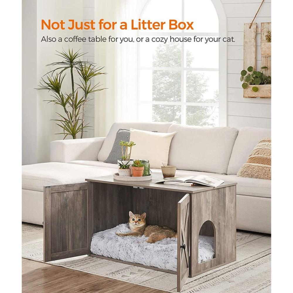 Enclosure Greige Cat Litter Box