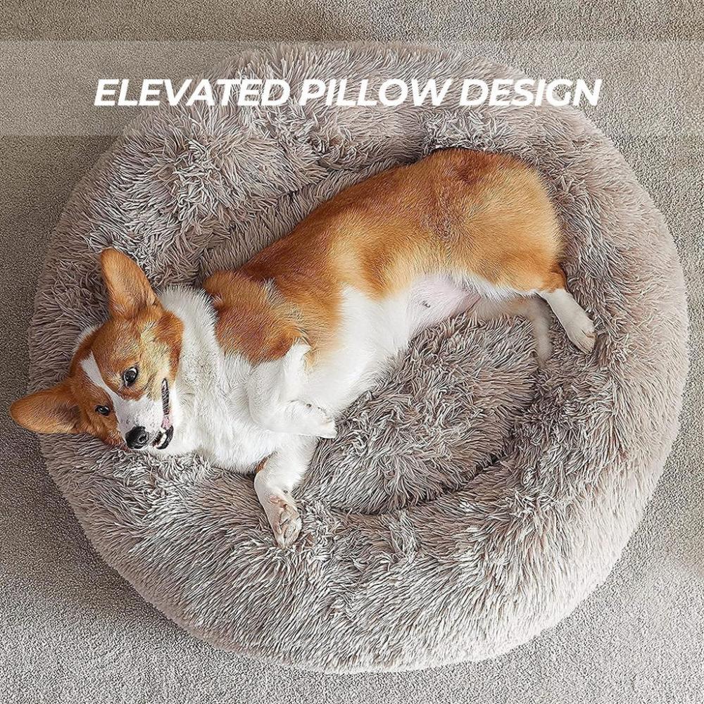 Soft Comfy Plush Pet Bed 70cm (Brown)