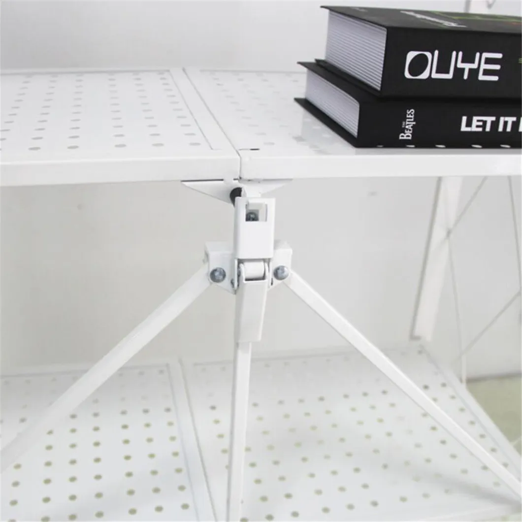 Foldable 3 Tier Storage Shelf (White)