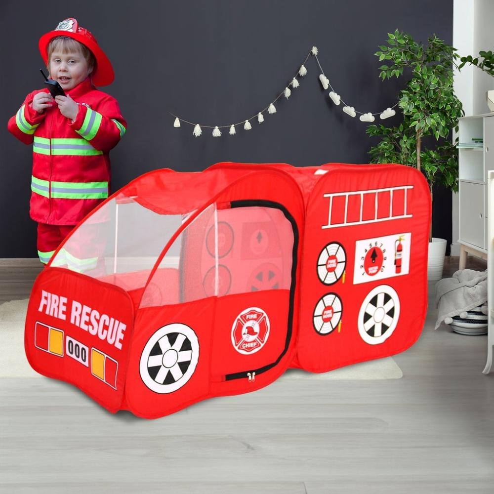 Kids Firefighting truck Tent (Red)