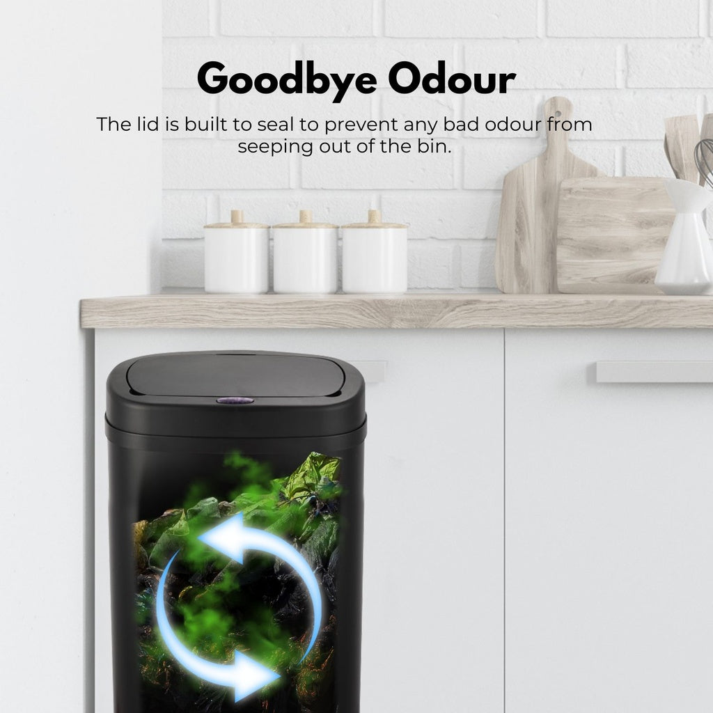 Oval Sensor Bin 60L - Black