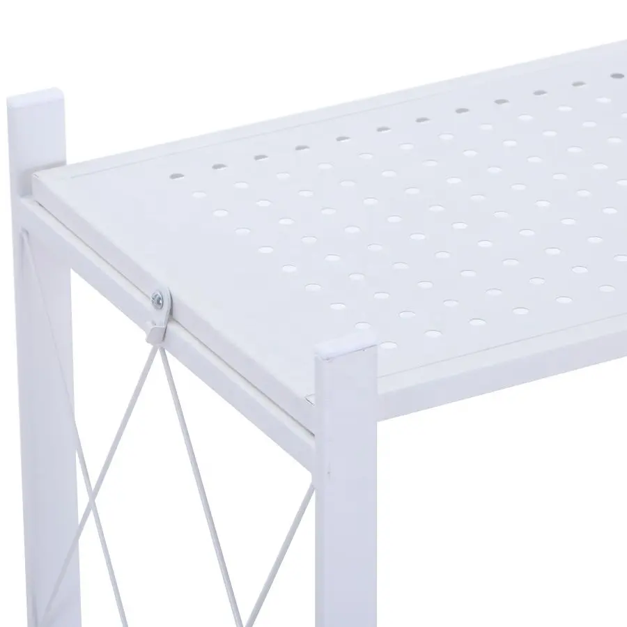 Foldable 3 Tier Storage Shelf (White)