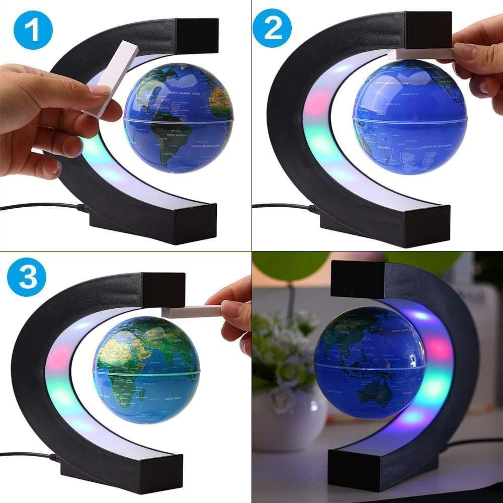 Magnetic Levitation Floating Globe with LED Light (Blue)