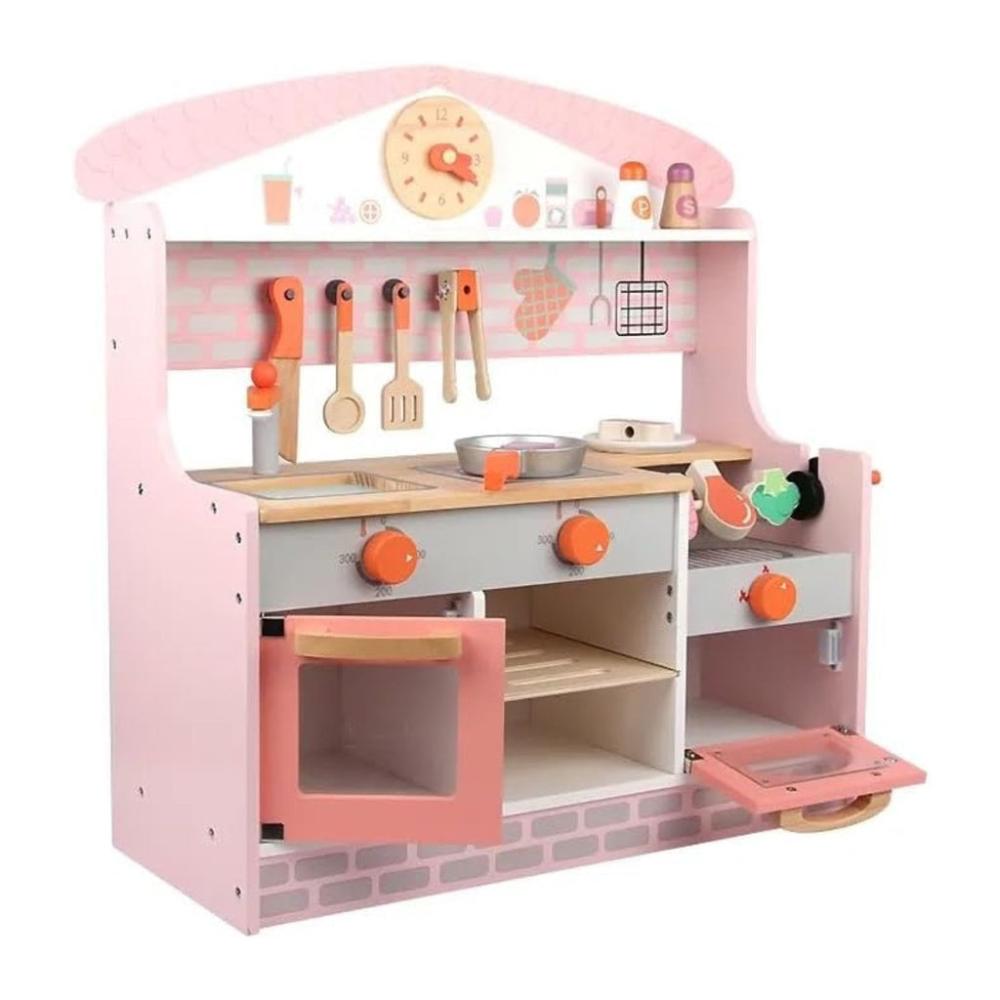 Wooden Kitchen Playset for Kids (BBQ Kitchen Set)