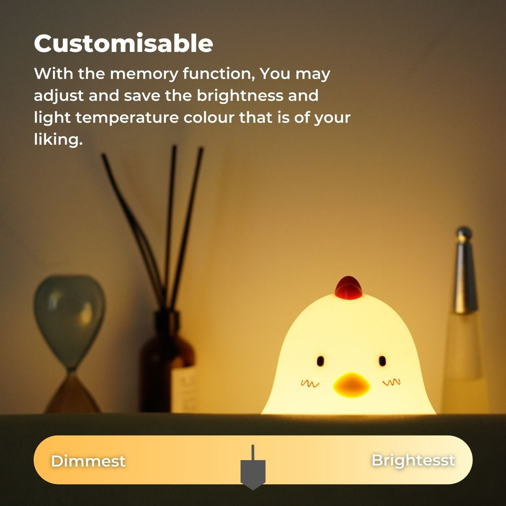 Sleepy Chicken LED Rechargeable Night Lamp