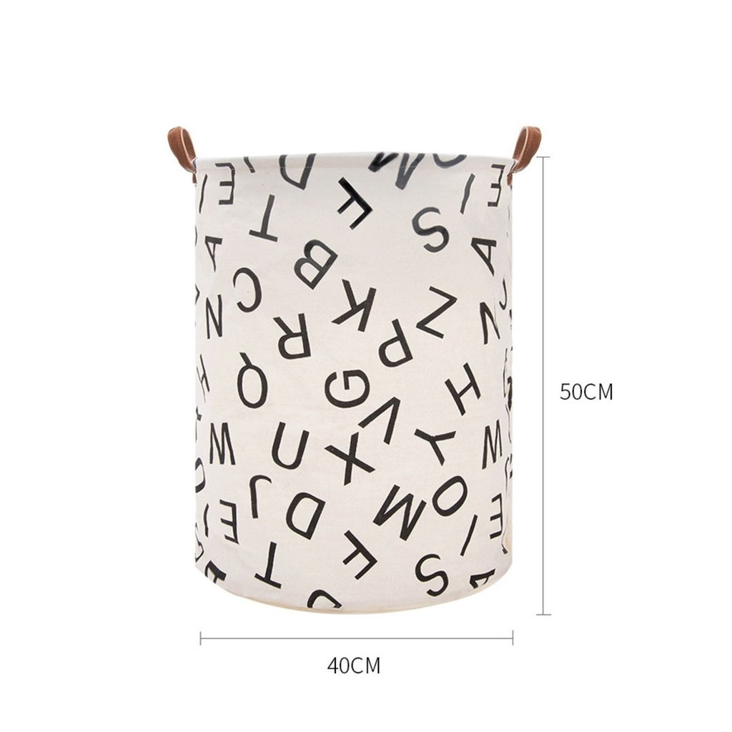 Laundry Basket Round Foldable (Alphabet)