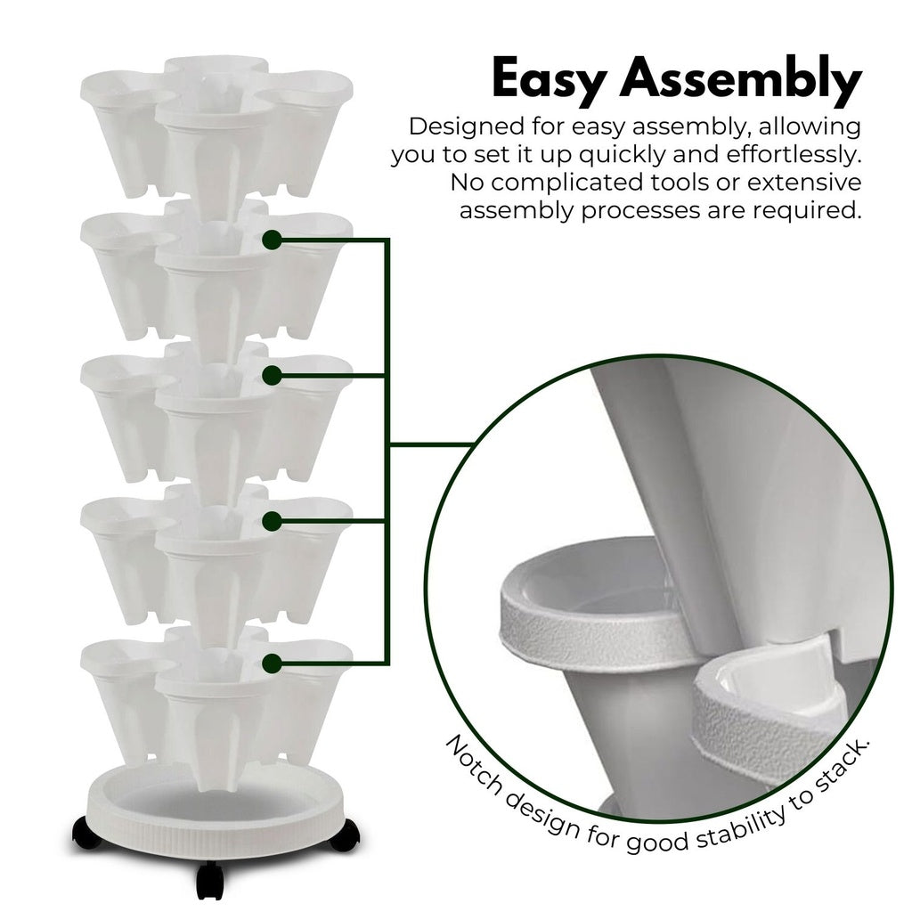 5 Tier Stacking Planter Vertical Garden (45cm)