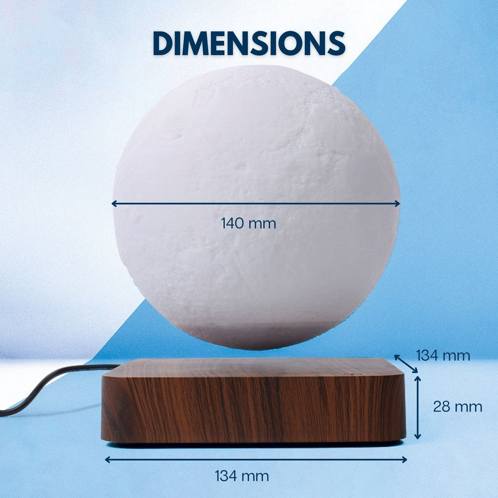 Magnetic Levitating 3D Moon Lamp - Dark Brown