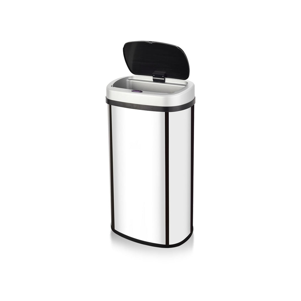 Mirror Oval Silver Sensor Bin - 70L