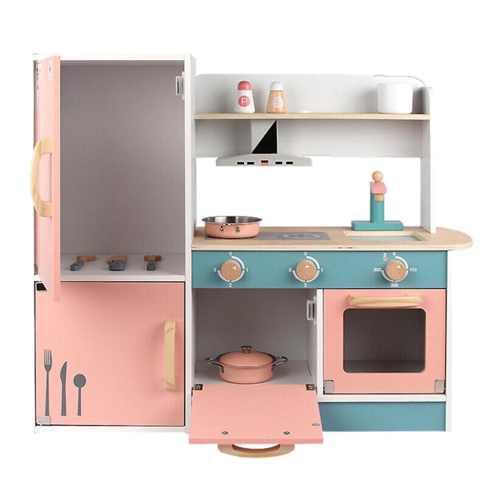 Wooden Kitchen Playset for Kids (Refrigerator Kitchen Set)