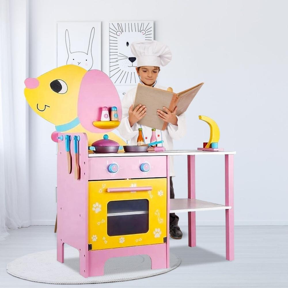 Wooden Kitchen Playset for Kids (Puppy Shape Kitchen Set)