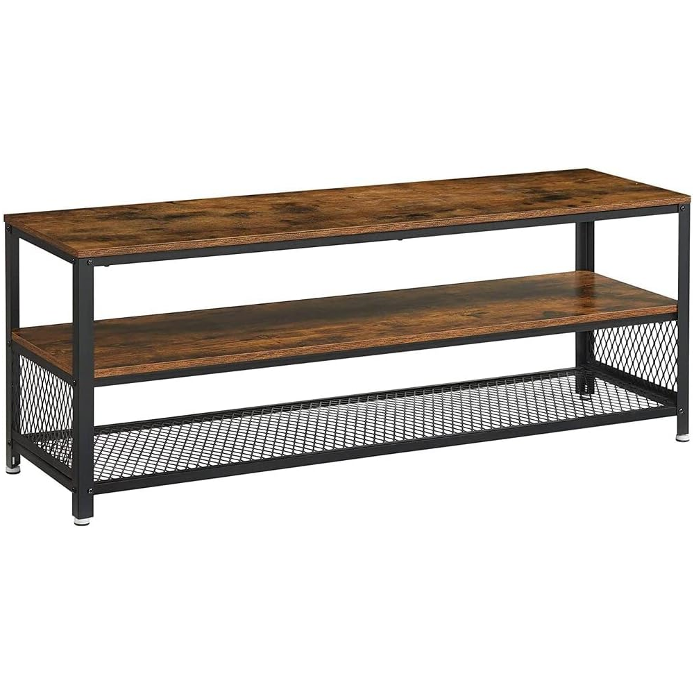 Industrial TV Stand for Screen Size up to 60 Inches - Rustic Brown