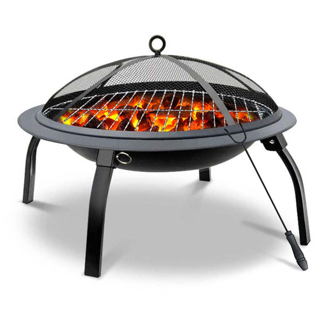 2 in 1 Outdoor Portable BBQ Grill Fireplace 56cm