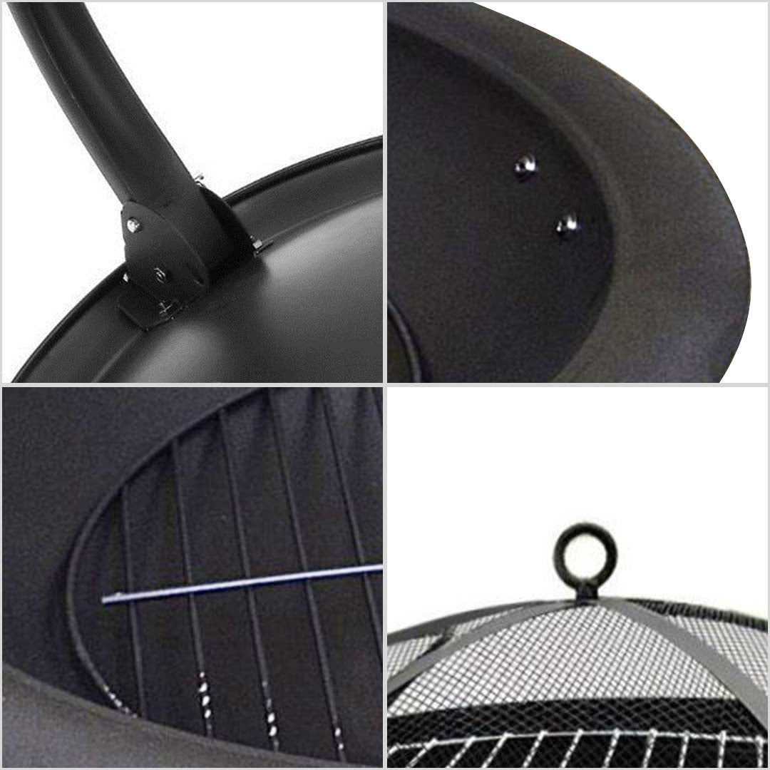 2 in 1 Outdoor Portable BBQ Grill Fireplace 56cm