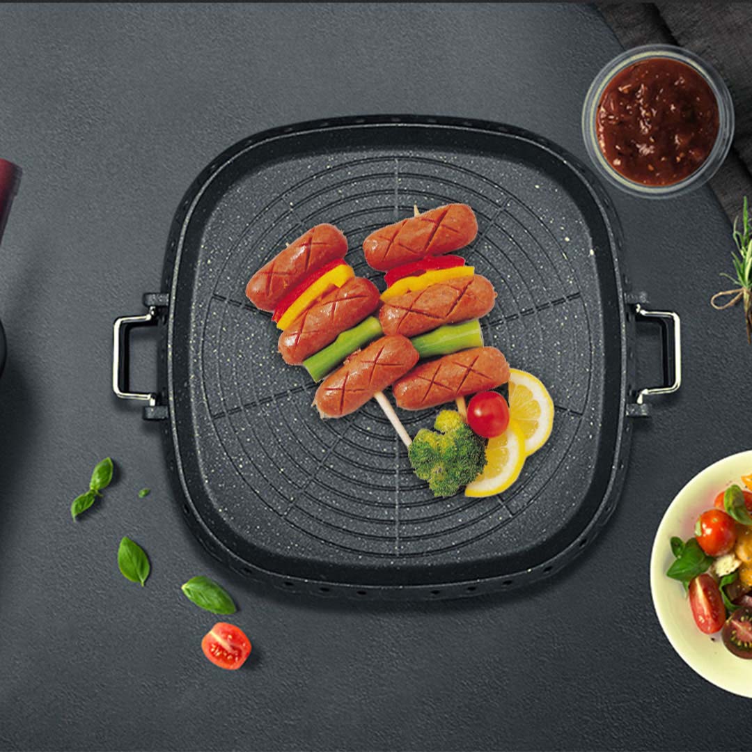 Portable BBQ Butane Gas Stove Non-Stick Grill Square