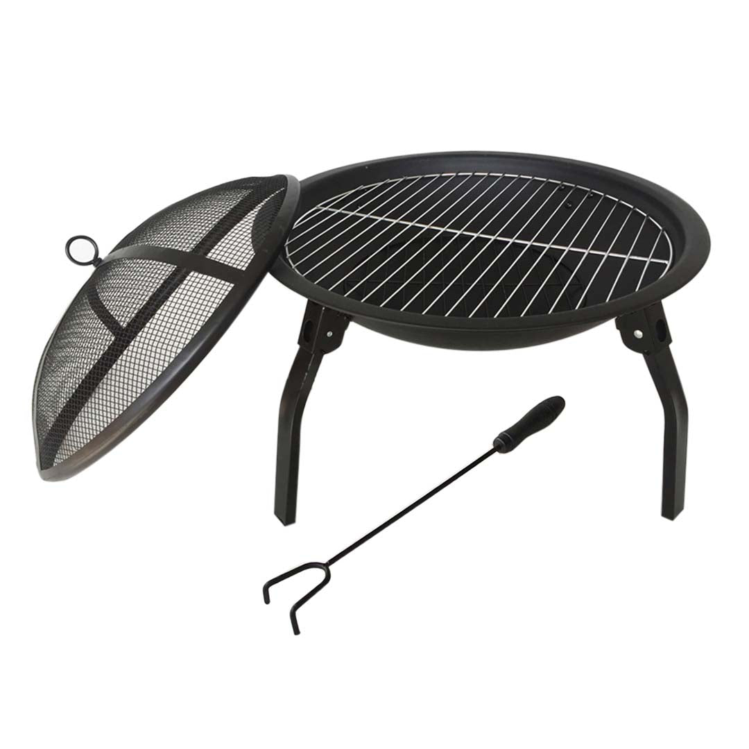 2 in 1 Outdoor Portable BBQ Grill Fireplace 56cm