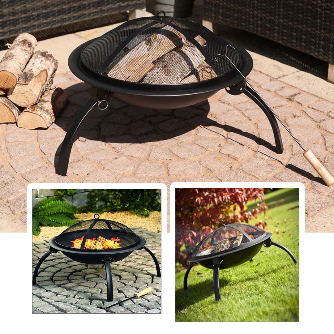 2 in 1 Outdoor Portable BBQ Grill Fireplace 56cm