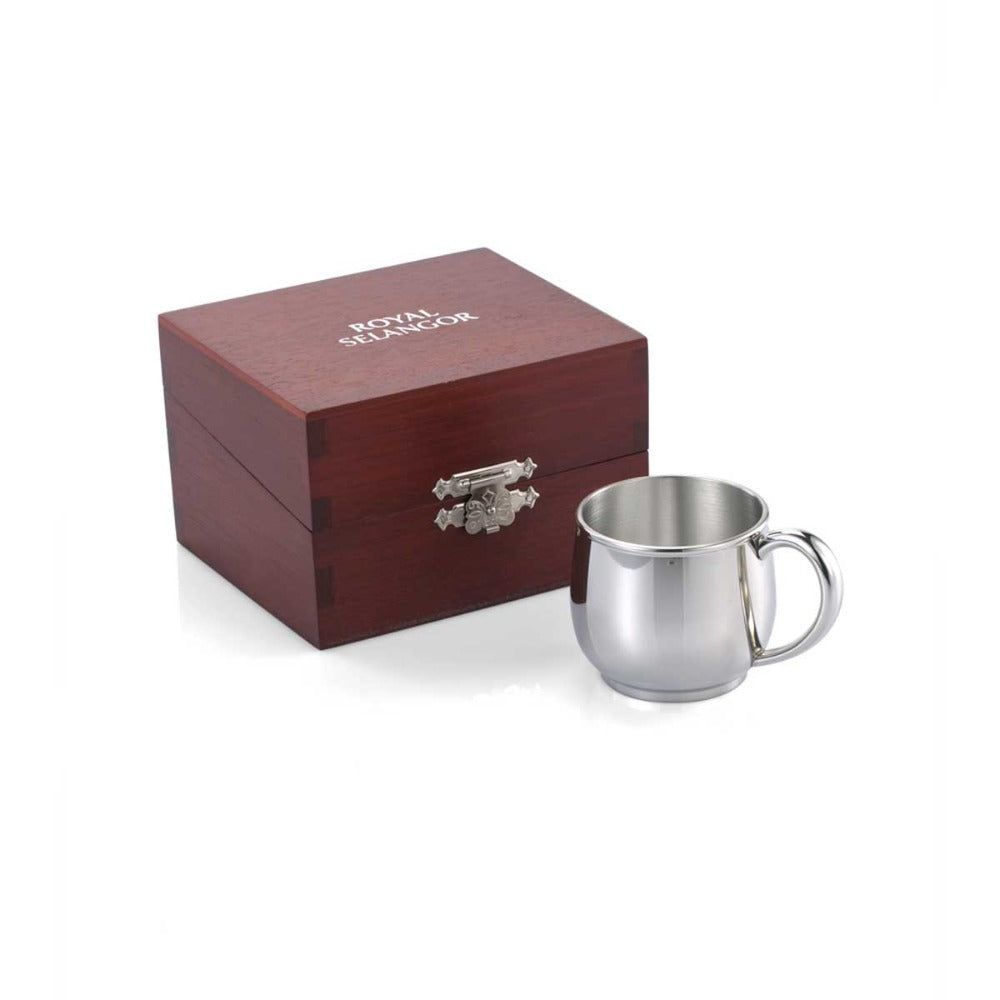 Royal Selangor Pewter Child's Mug in Wooden Gift Box