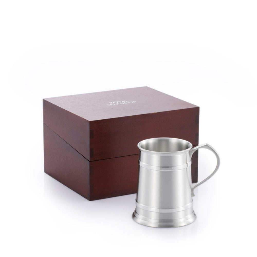 Royal Selangor Straight Sided Tankard In Wooden Gift Box