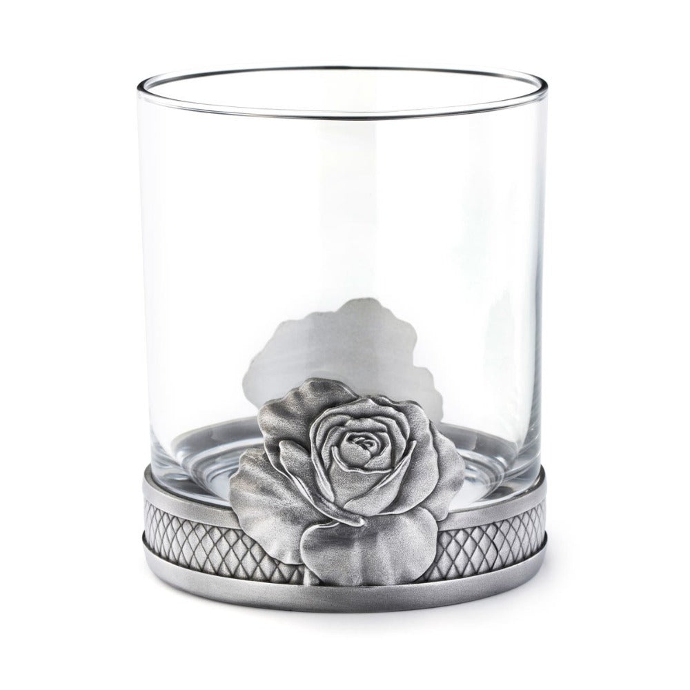 Royal Selangor Rose Pewter Motif Whisky Tumbler