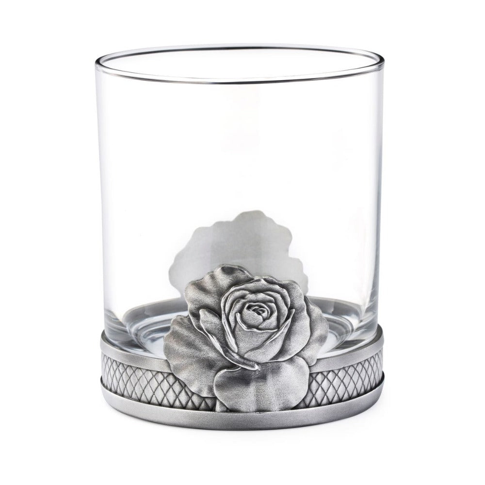 Royal Selangor Rose Pewter Motif Whisky Tumbler