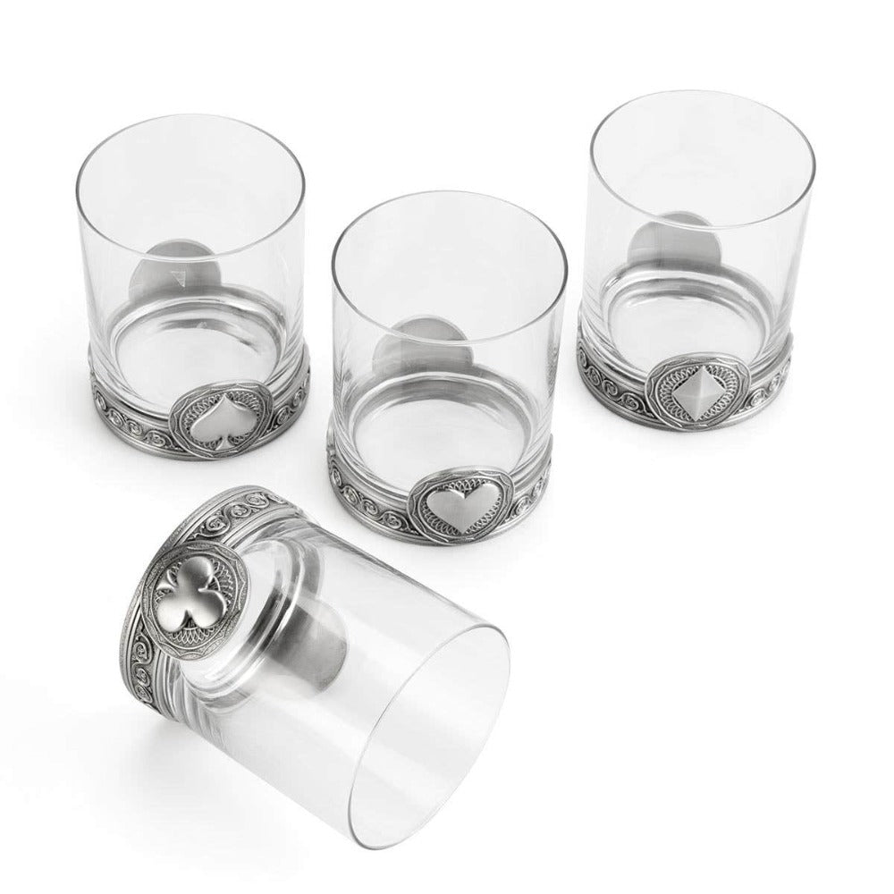 Royal Selangor Pewter Ace 4 Pcs Tumbler Set