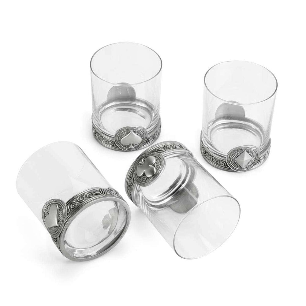 Royal Selangor Pewter Ace 4 Pcs Tumbler Set