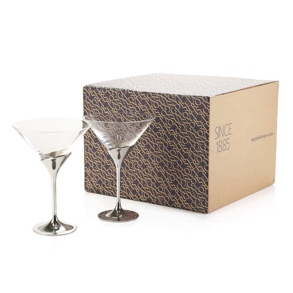 Royal Selangor Domaine Pewter Martini Glass Pair