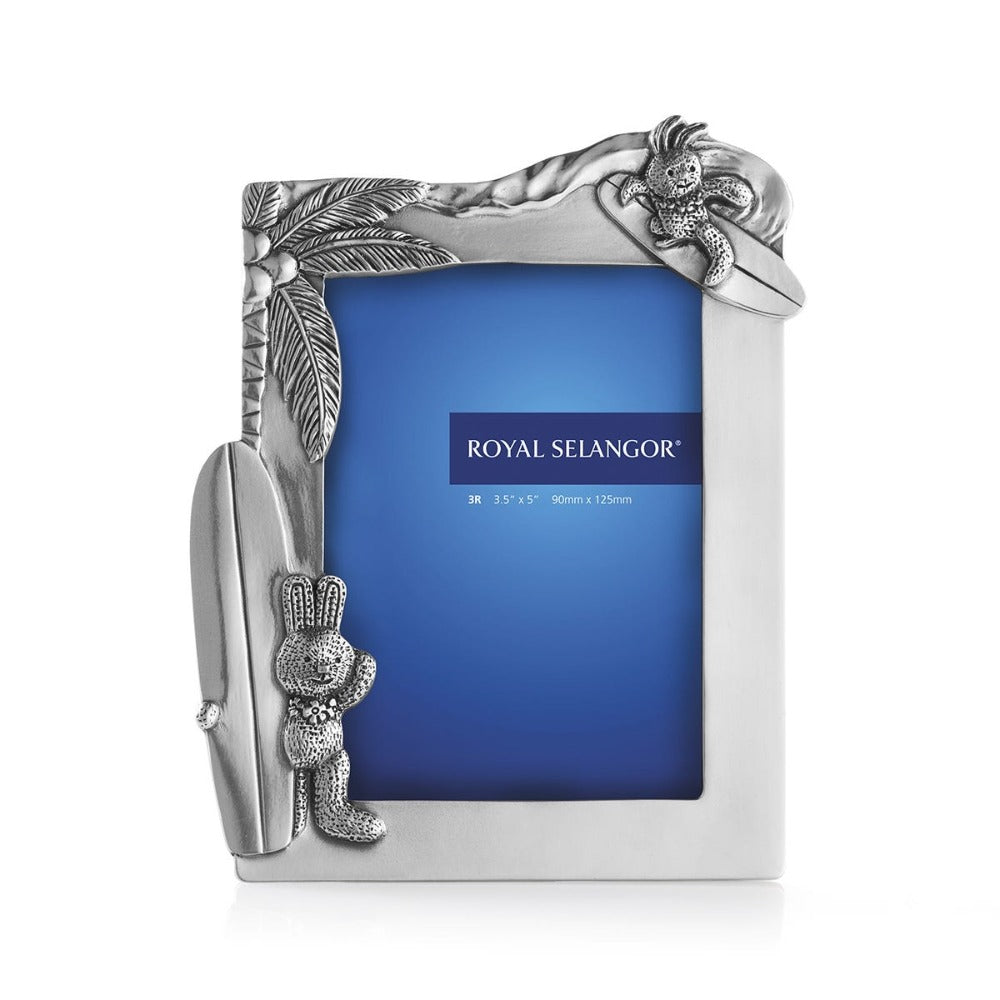 Royal Selangor Bunnies Surf's Up Pewter Photo Frame