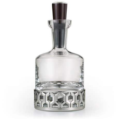 Royal Selangor Pewter Hexagon Motif Whisky Decanter