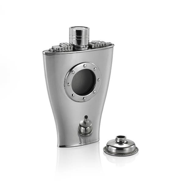 Royal Selangor Ship Porthole Pewter Flask with Gift-box 80 ML